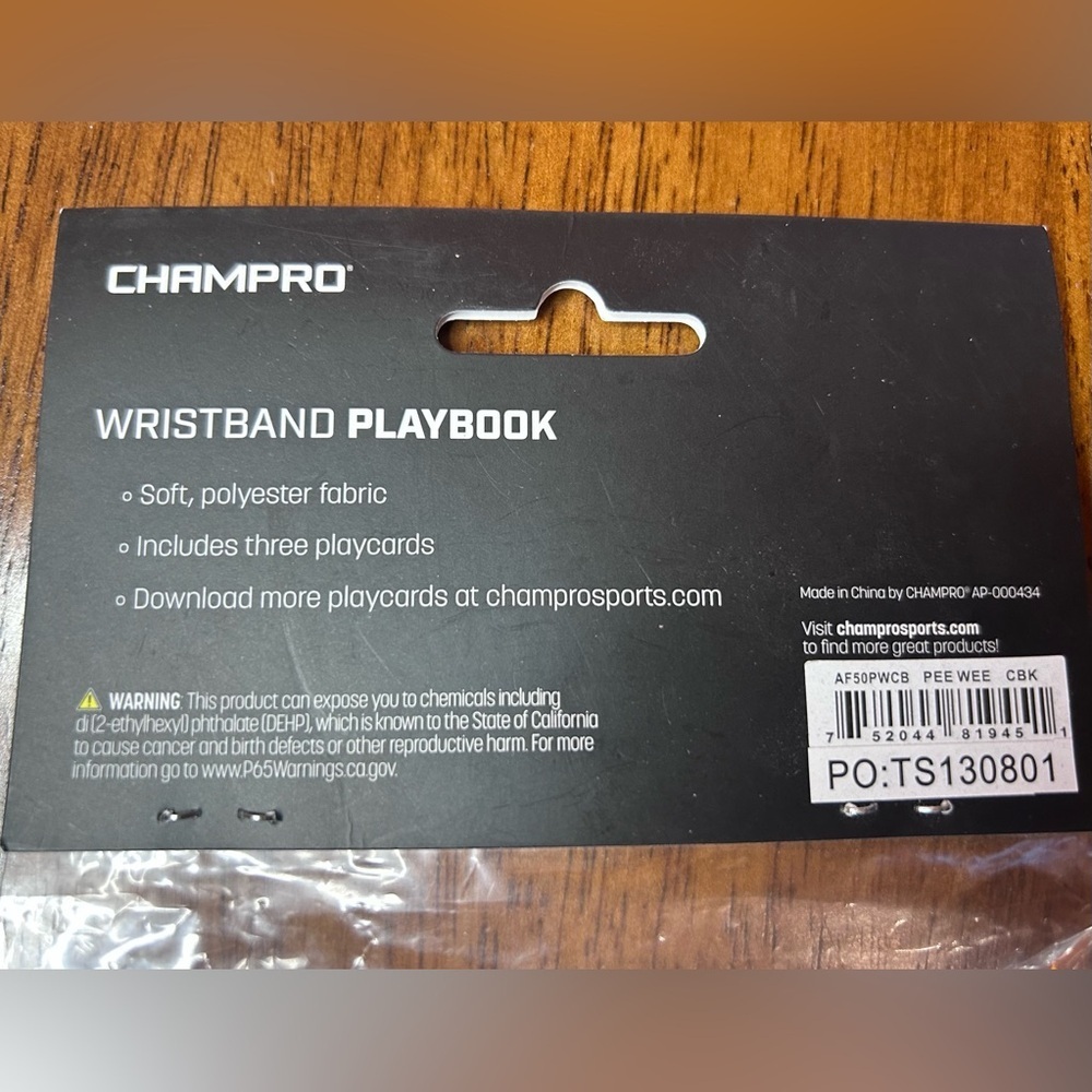 Champro Peewee Wristband Playbook - Picture 4 of 4